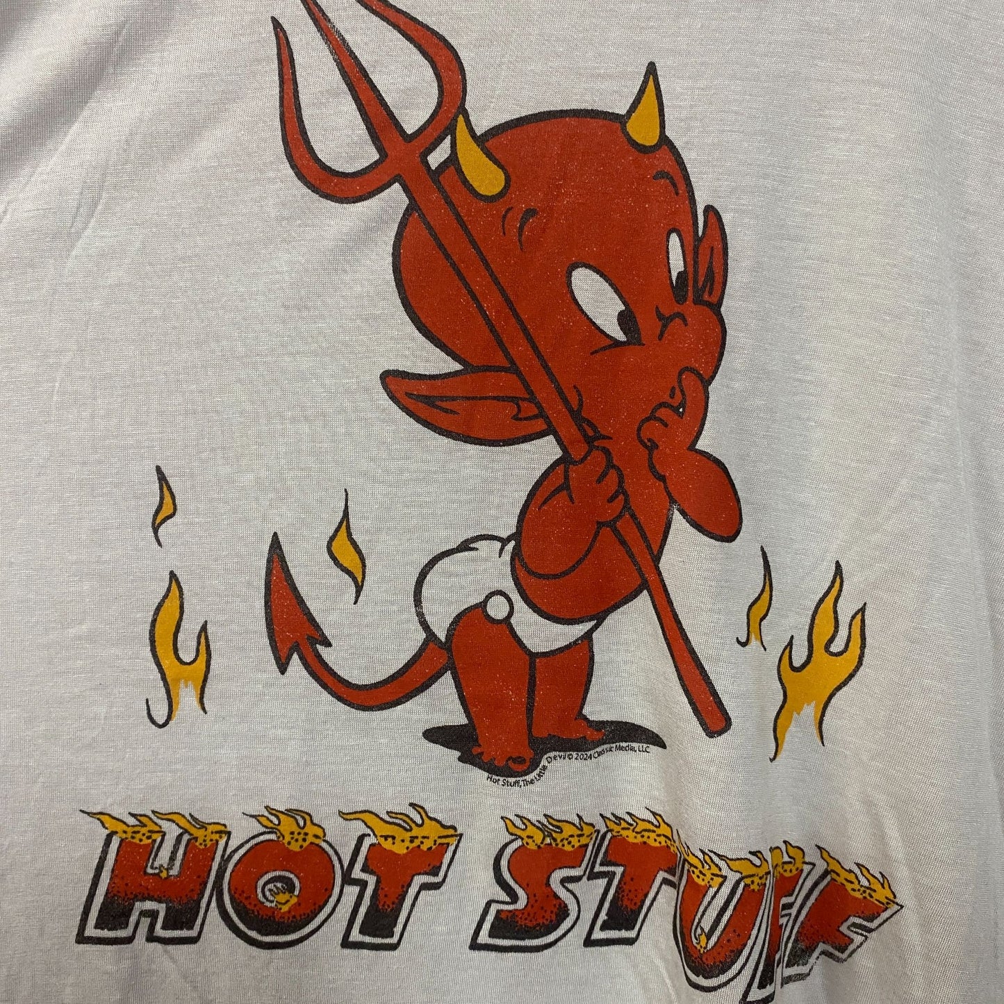 Junk Food Clothing Hot Stuff The Little Devil Vintage Style Women's Tissue Tee 2XL