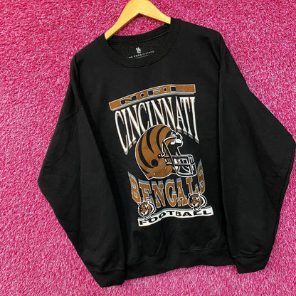 Cincinnati Bengals NFL Helmet Logo Crewneck Sweatshirt Large