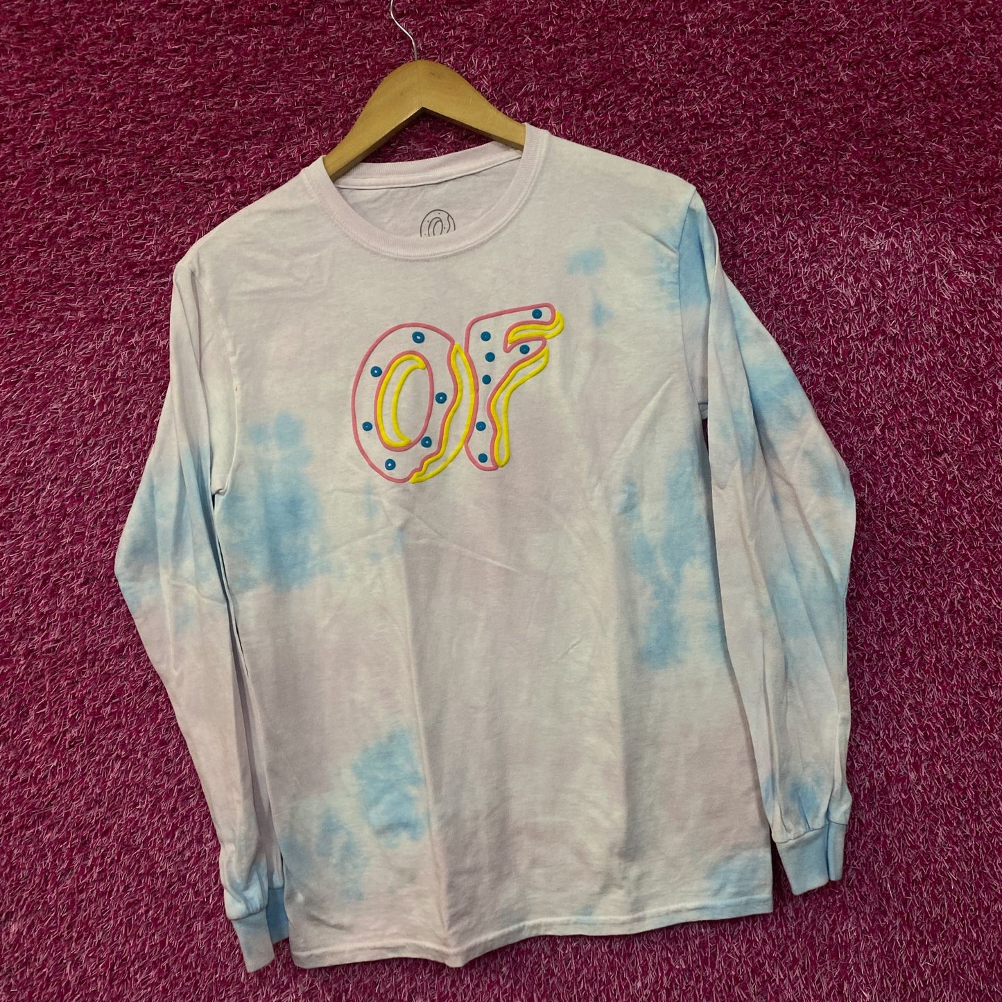 Odd Future Puffy Print OF Logo Sleeve Tshirt size Small