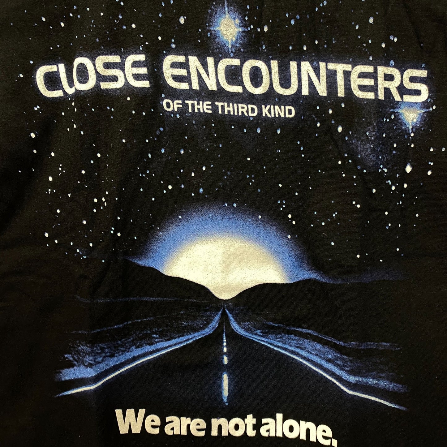 Close Encounters of the Third Kind We Are Not Alone T-Shirt Small