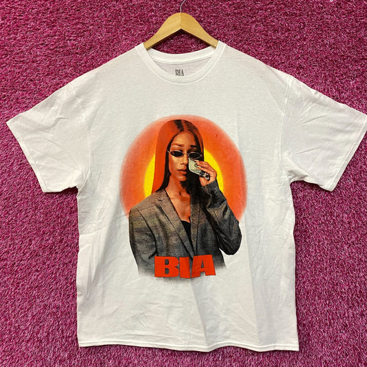Bia Money Tears Graphic Design Hip-Hop T-Shirt Large