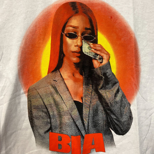 Bia Money Tears Graphic Design Hip-Hop T-Shirt Large