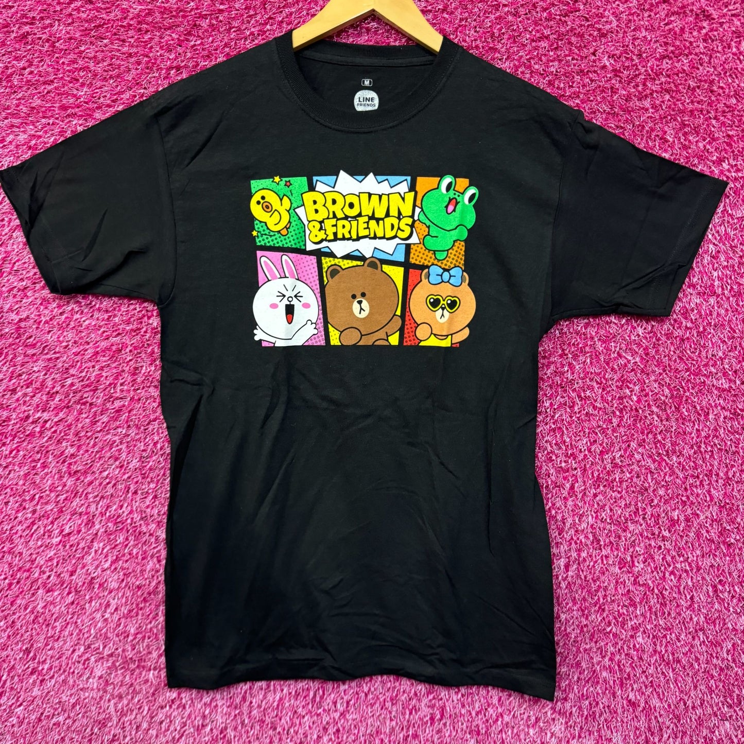 Brown & Friends Kawaii TV Animated Series Line Friends Tee M
