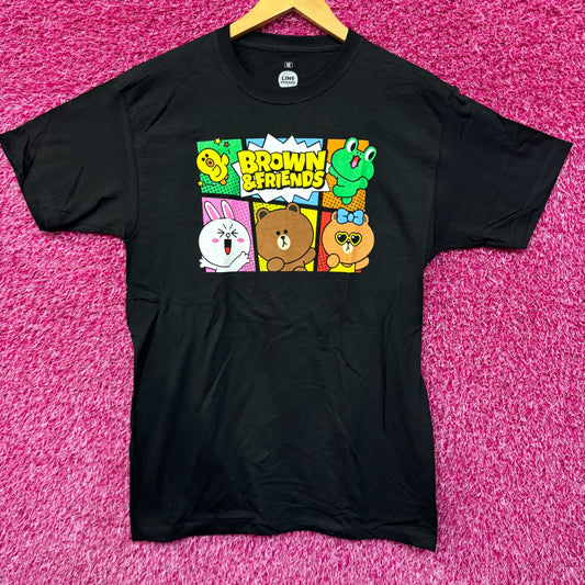 Brown & Friends Kawaii TV Animated Series Line Friends Tee M