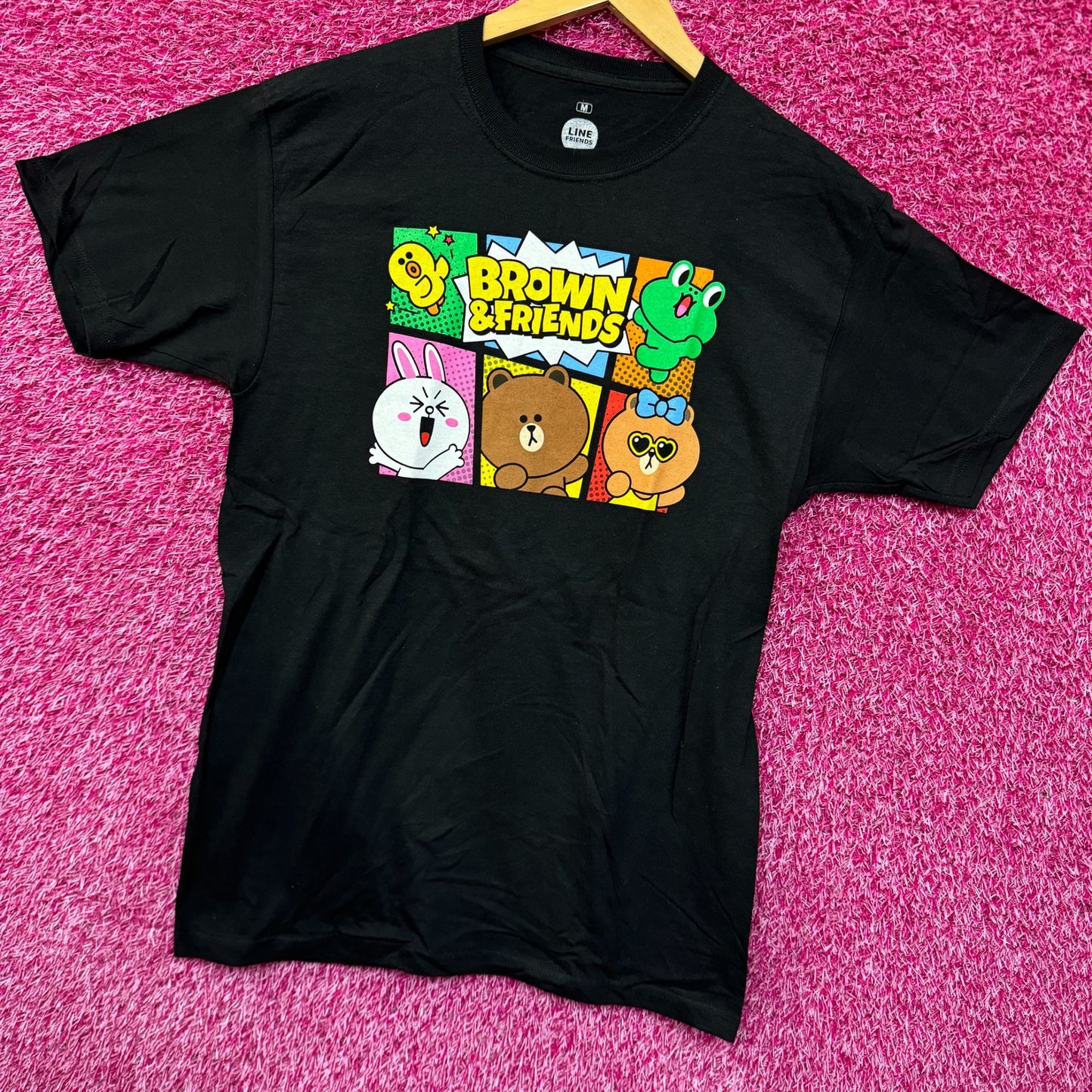 Brown & Friends Kawaii TV Animated Series Line Friends Tee M