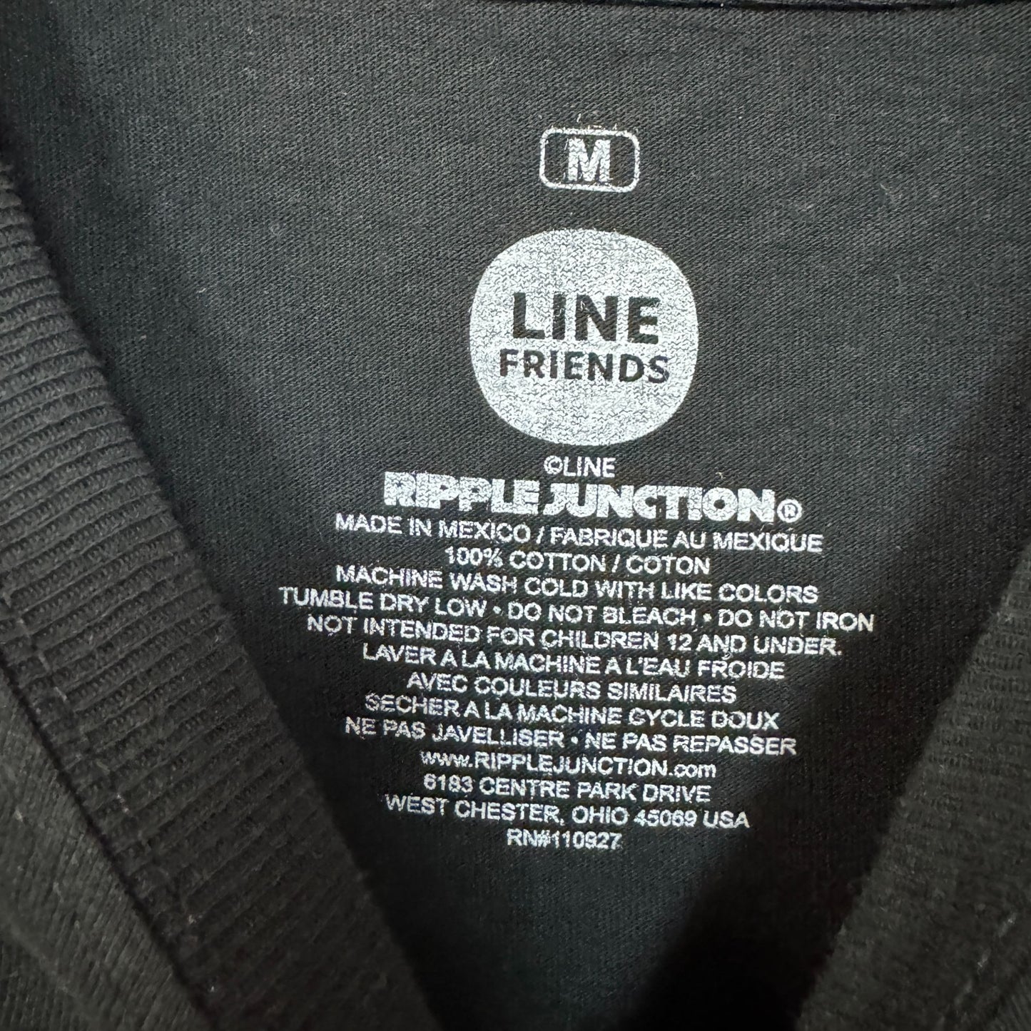 Brown & Friends Kawaii TV Animated Series Line Friends Tee M