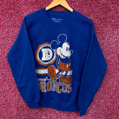 Junk Food x Disney Denver Broncos Mickey Crewneck Sweatshirt Small