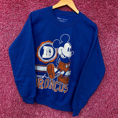 Junk Food x Disney Denver Broncos Mickey Crewneck Sweatshirt Small