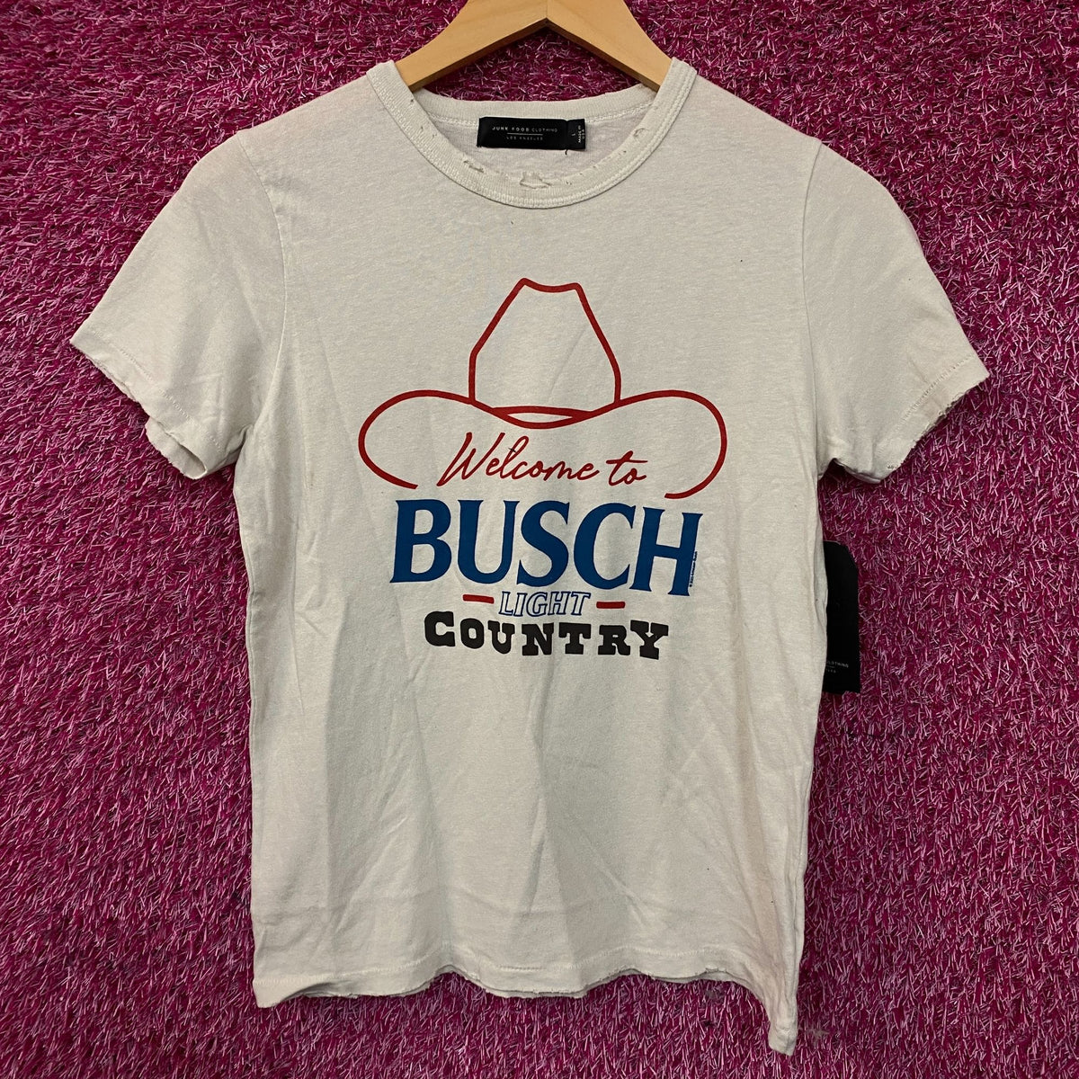 Welcome To Busch Light Country Vintage Style T-Shirt Large