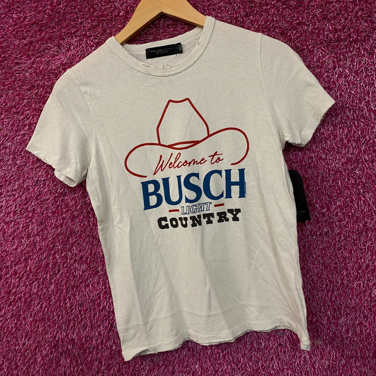 Welcome To Busch Light Country Vintage Style T-Shirt Large