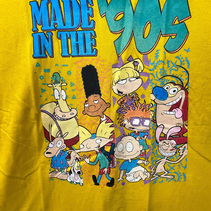 Nickelodeon Made In The 90s Hey Arnold Rugrats Ren Stimpy Rocko T-Shirt XL