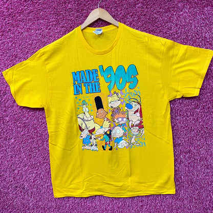 Nickelodeon Made In The 90s Hey Arnold Rugrats Ren Stimpy Rocko T-Shirt XL