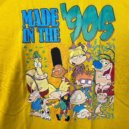 Nickelodeon Made In The 90s Hey Arnold Rugrats Ren Stimpy Rocko T-Shirt XL