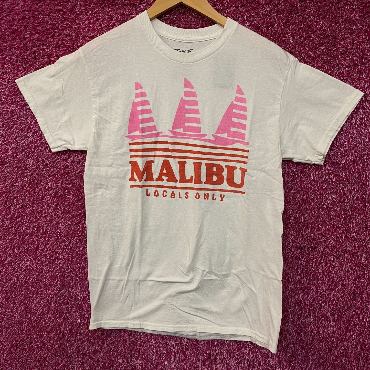 Junk Food Clothing Malibu "Locals Only" Graphic T-Shirt Small