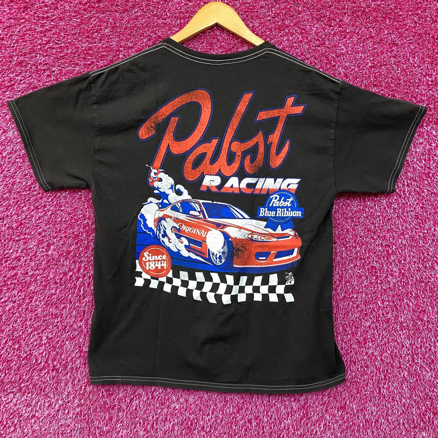 Pabst Blue Ribbon Racing Since 1844 T-Shirt Large