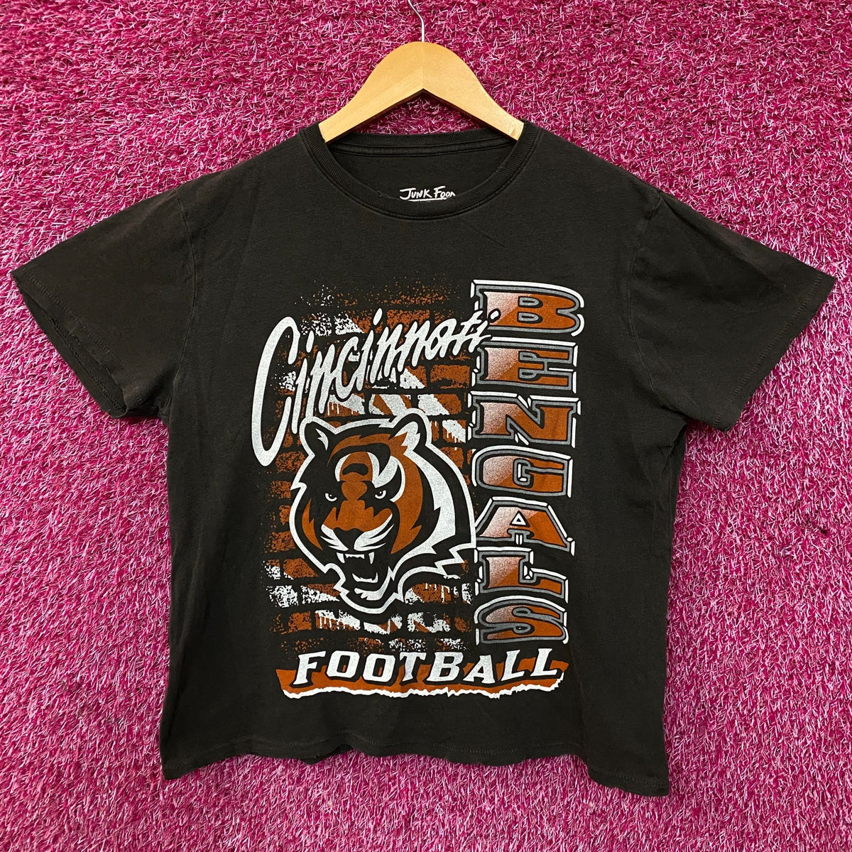 Junk Food Clothing Women's NFL Cincinnati Bengals Brick Retro Tee Medium