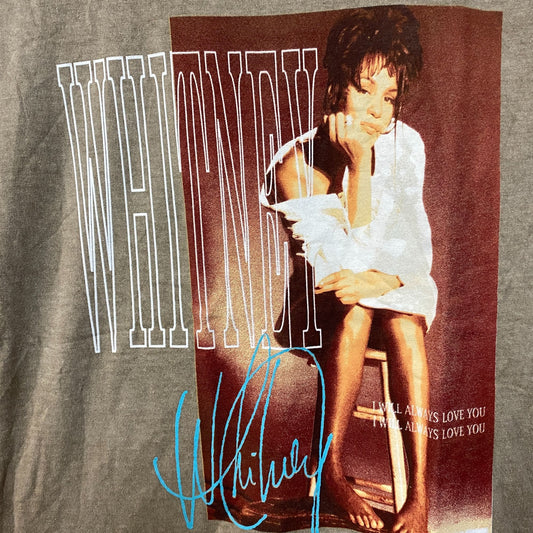 Whitney Houston I Will Always Love You Washed Graphic T-Shirt Medium