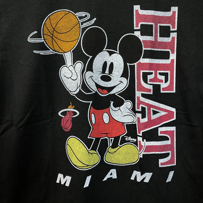 Disney x Junk Food Miami Heat Vintage Mickey Baller T-Shirt Large