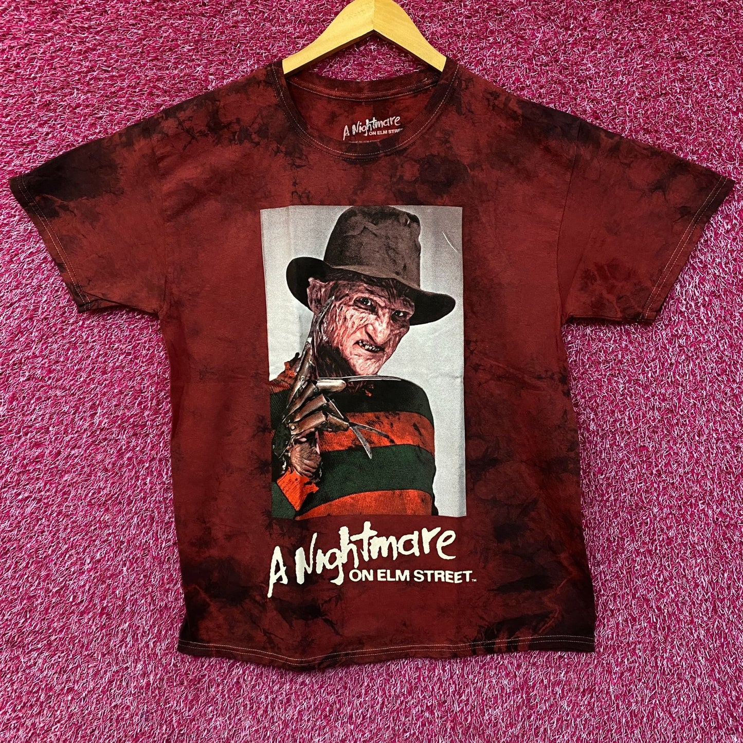 Freddy Krueger A Nightmare On Elm Street Tie Dye T-Shirt Large