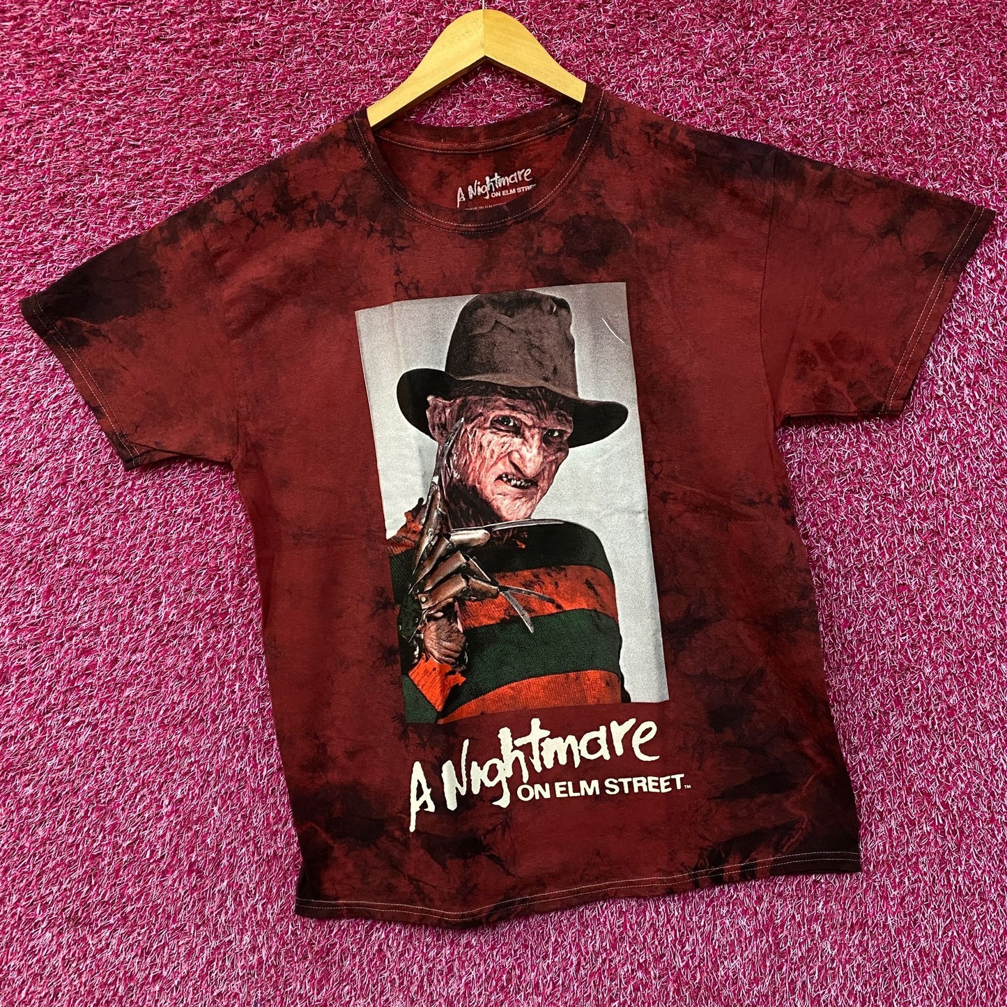 Freddy Krueger A Nightmare On Elm Street Tie Dye T-Shirt Large