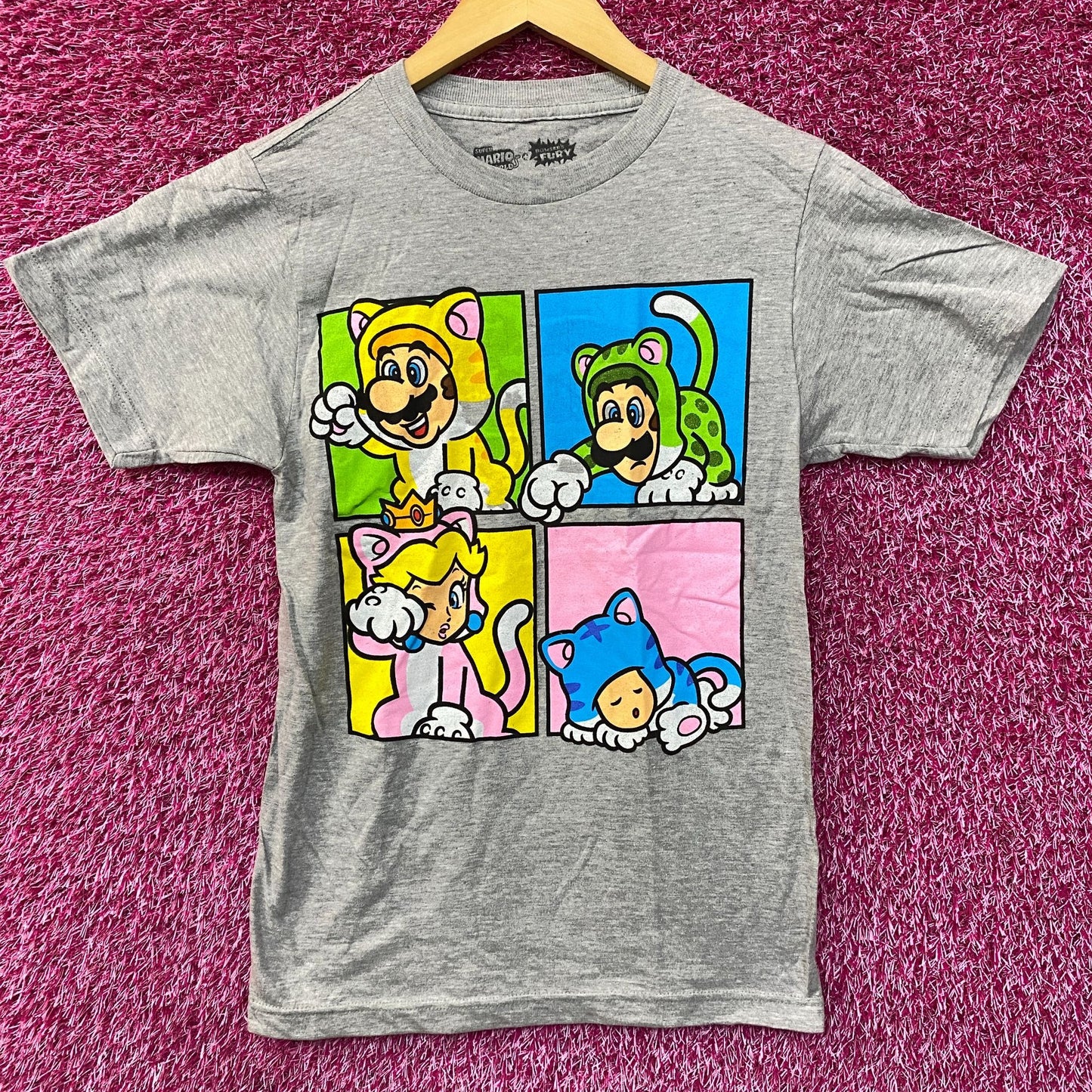 Super Mario 3D World Bowser's Fury Character Cat Costume T-Shirt Extra Small