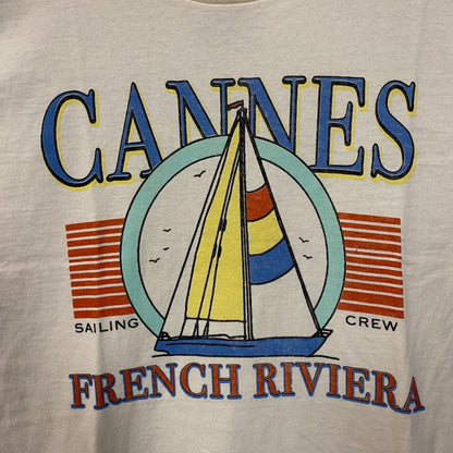 Junk Food Cannes Sailing Crew French Riviera Graphic T-Shirt Small