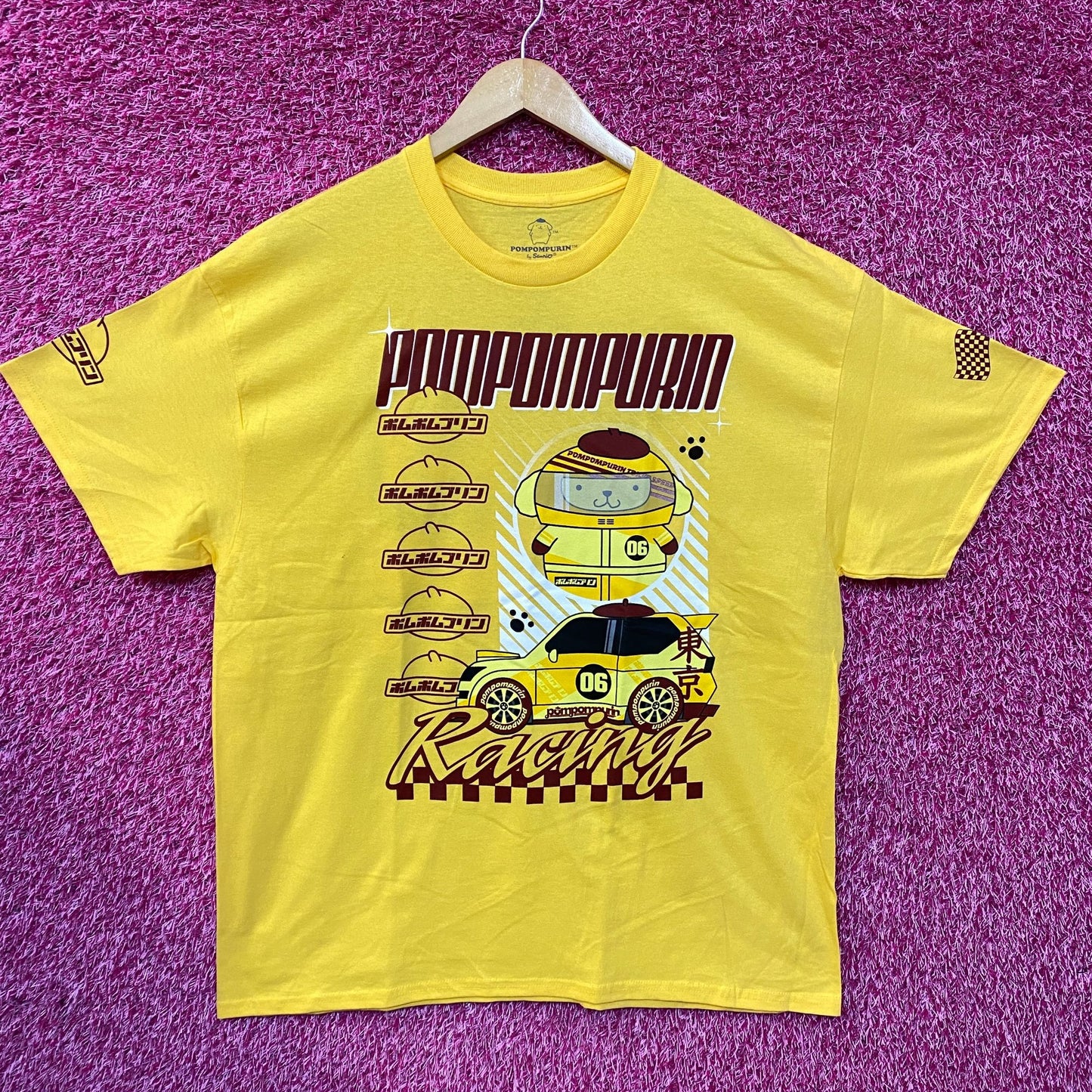 Sanrio Pompompurin Racing T-Shirt XL