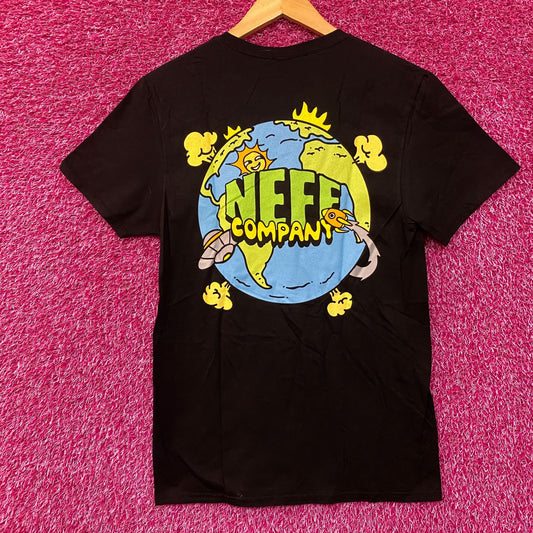Neff Company Earth UFO Invasion Graphic Design T-Shirt Small