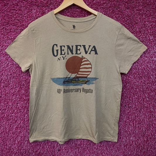 Junk Food Geneva, N.Y. 40th Anniversary Regatta Women's T-Shirt Large