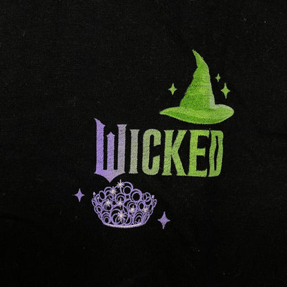 Wicked Elphaba and Glinda Logo Tshirt size Medium