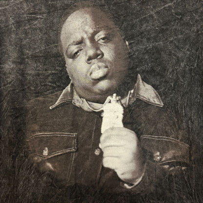 Notorious BIG Mineral Wash Rap Tshirt size black tee Large
