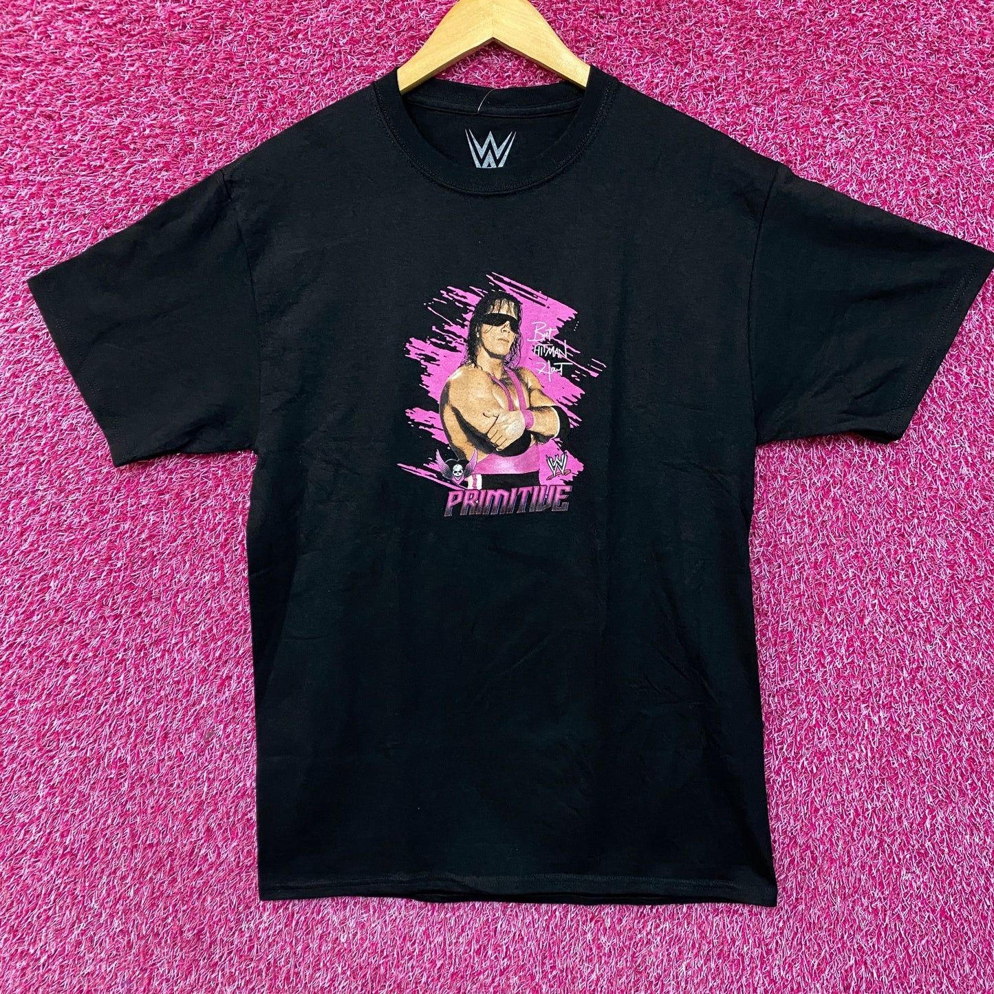 WWE X Primitive Bret Hart Hitman T-Shirt Medium