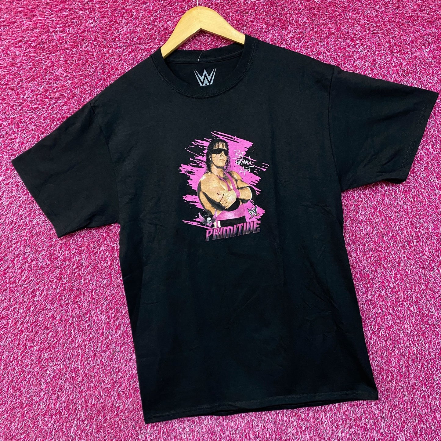 WWE X Primitive Bret Hart Hitman T-Shirt Medium