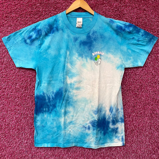 RIPNDIP Drifting Away Lord Nermal Blue Tie Dye T-Shirt M