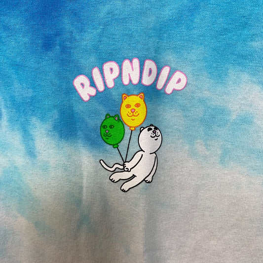 RIPNDIP Drifting Away Lord Nermal Blue Tie Dye T-Shirt M