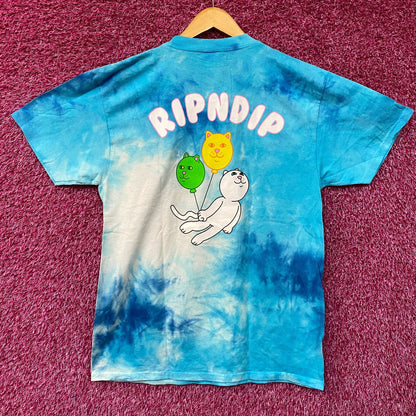 RIPNDIP Drifting Away Lord Nermal Blue Tie Dye T-Shirt M