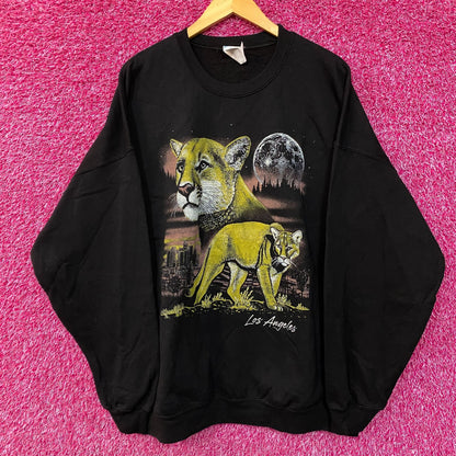 Mountain Lion airbrush Crewneck size XL