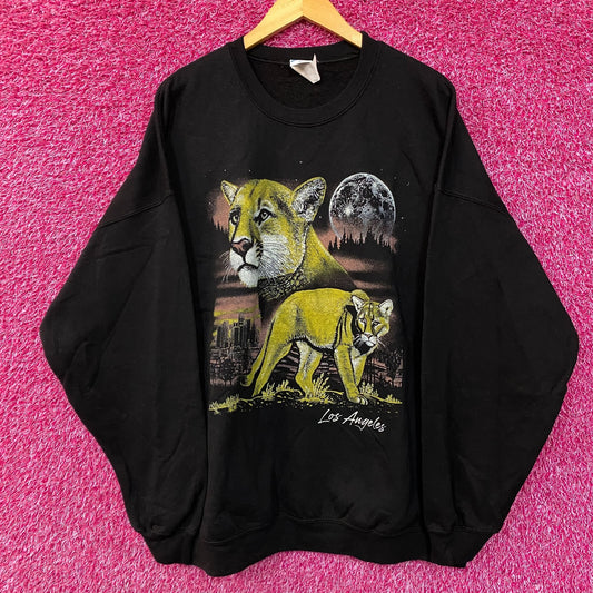 Mountain Lion airbrush Crewneck size XL