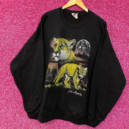 Mountain Lion airbrush Crewneck size XL
