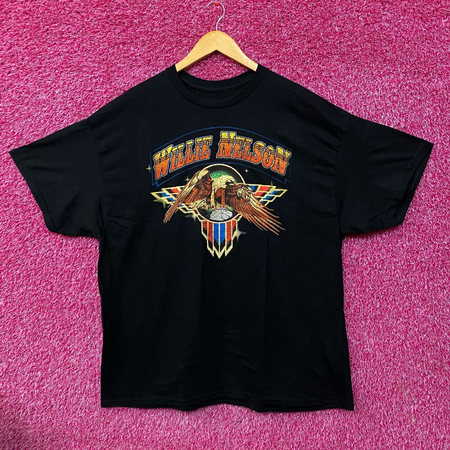 Willie Nelson Eagle Emblem Graphic T-shirt 2XL