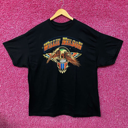 Willie Nelson Eagle Emblem Graphic T-shirt 2XL