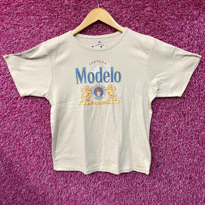 Modelo Cerveza Vintage Style Beige Crop Top XL