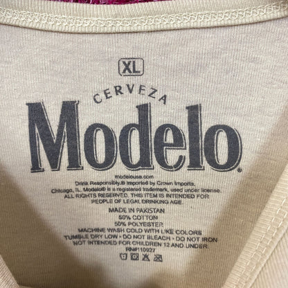 Modelo Cerveza Vintage Style Beige Crop Top XL