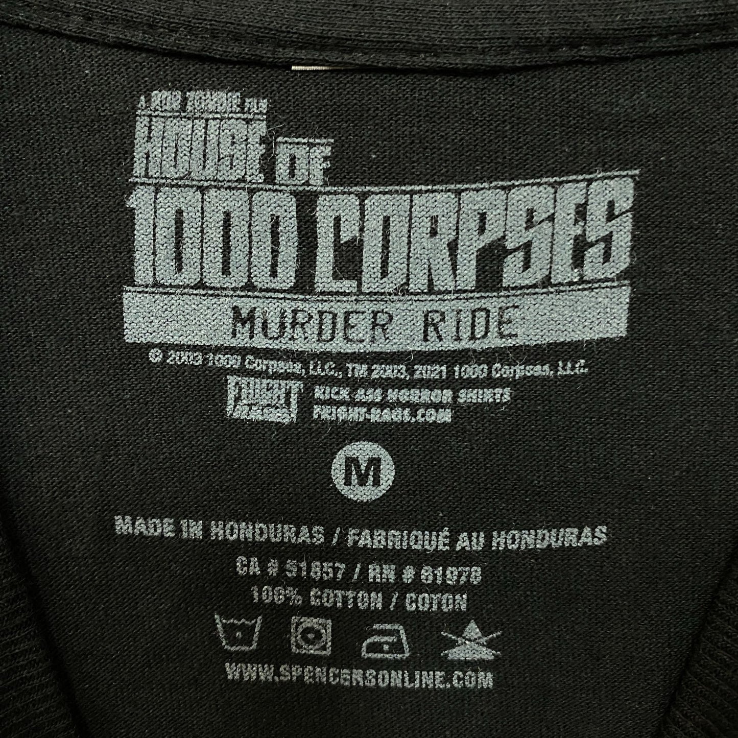 House of 1000 Corpses Murder Ride Graphic T-Shirt Medium