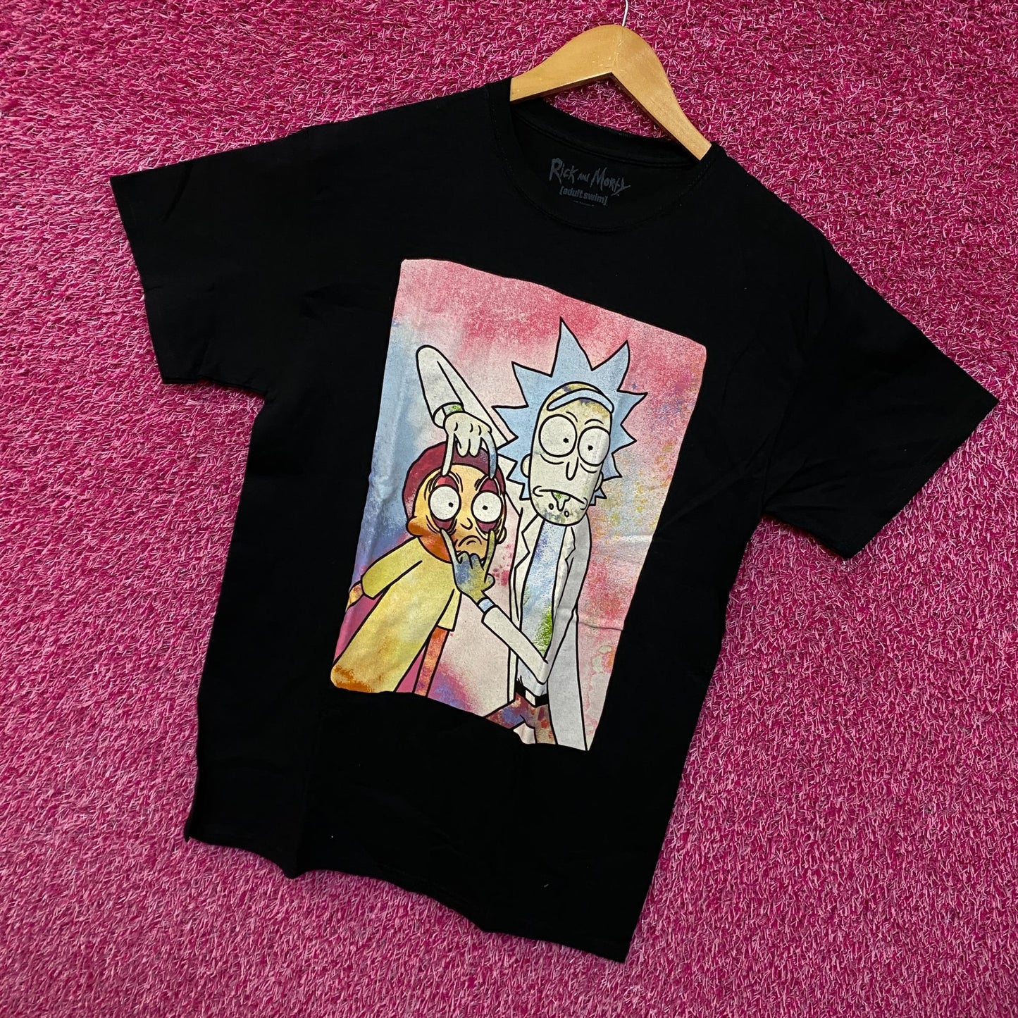 Rick and Morty watercolor eye pull Tshirt size medium