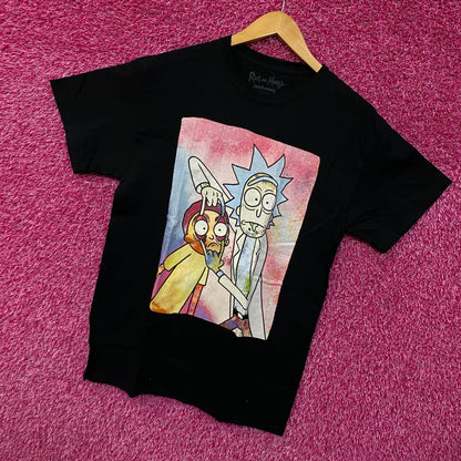 Rick and Morty watercolor eye pull Tshirt size medium