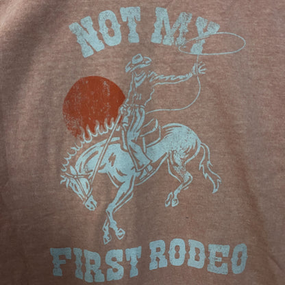 Not My First Rodeo Cowboy Vintage Style Graphic T-Shirt Large