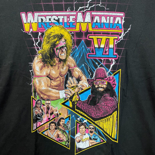 WWE Wrestlemania VI Black Short Sleeve Graphic T-Shirt  2XL