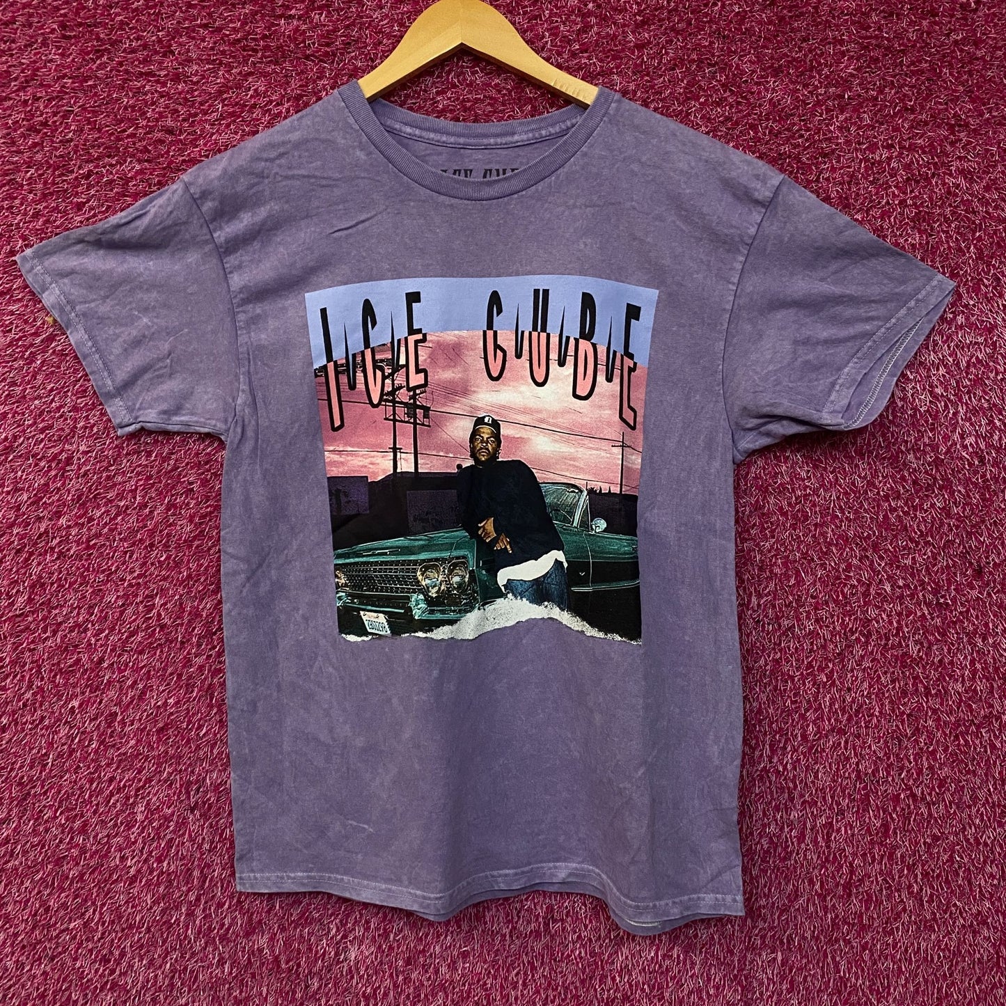 Ice Cube It Was A Good Day Lavender Graphic T-Shirt Large
