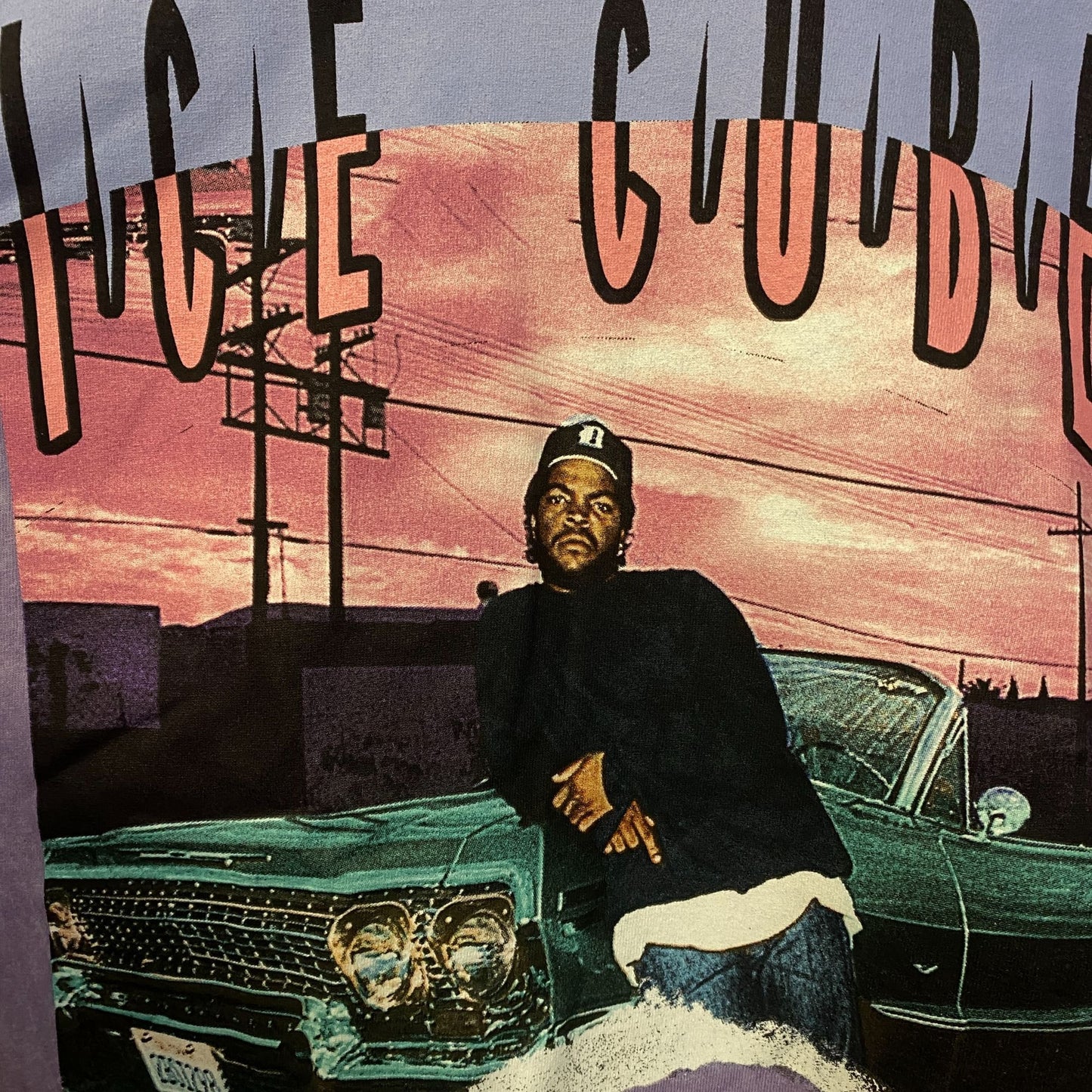 Ice Cube It Was A Good Day Lavender Graphic T-Shirt Large